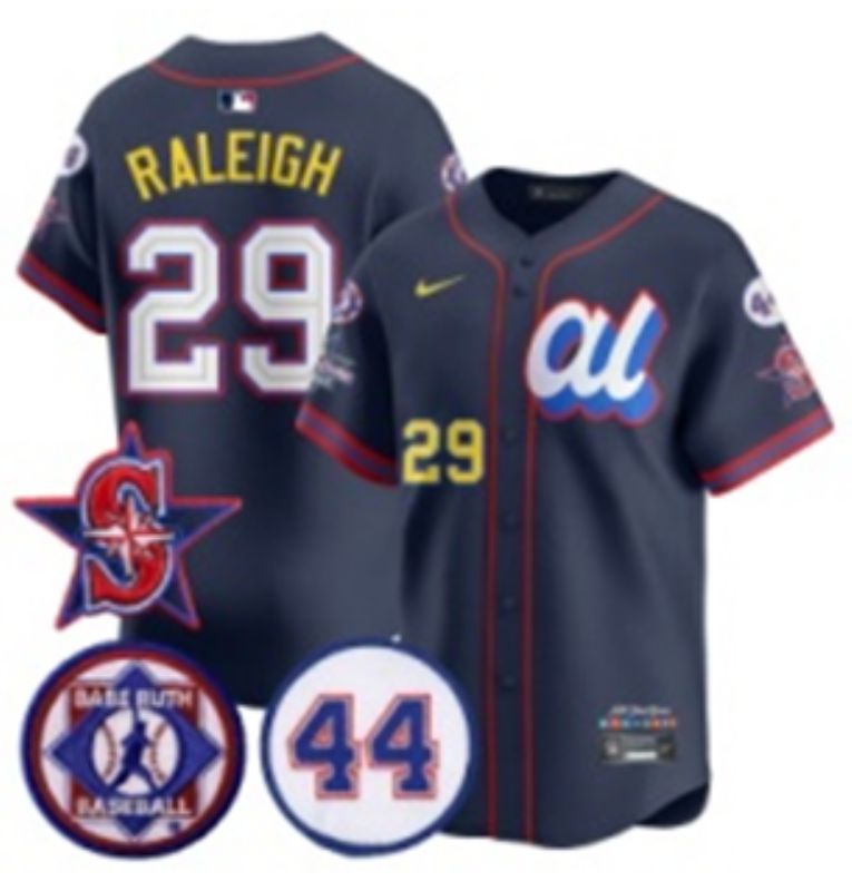 Men 2025 Seattle Mariners #29 Raleigh dark Blue All star Nike MLB Jersey style 04->seattle mariners->MLB Jersey